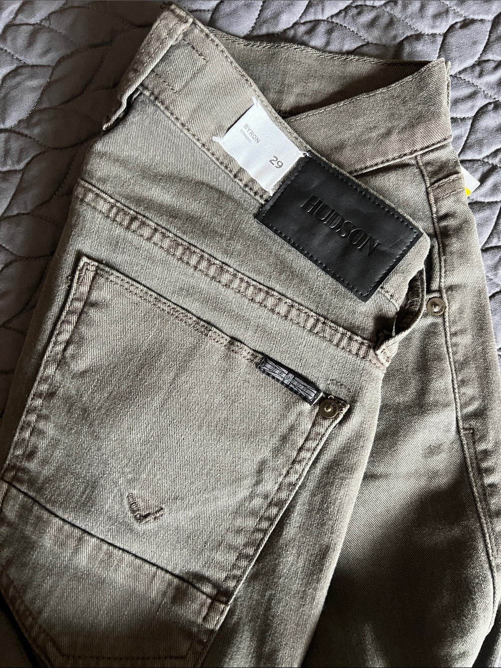 Hudson Jeans Men's Slim Straight Jeans in Taupe